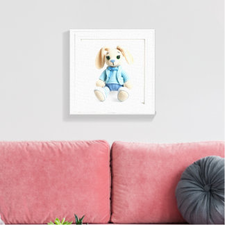 Wonder Wall Art Dapper Bunny in Blue