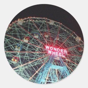 'Wonder Wheel at Night' Stickers