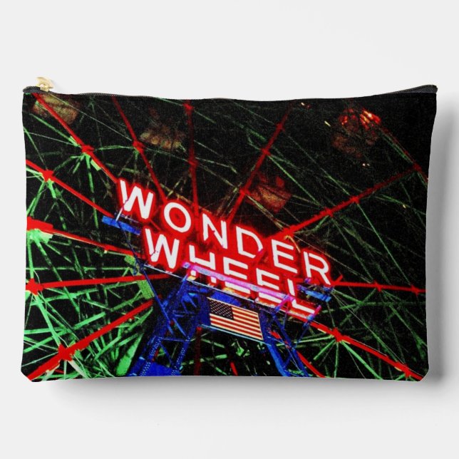'Wonder Wheel Neon'  Accessory Pouch (Front)