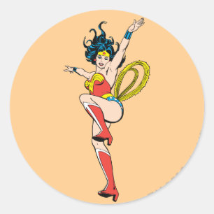 Wonder Woman Arms Raised Classic Round Sticker