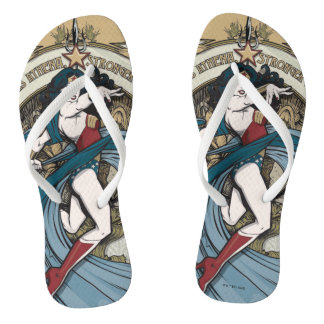 Wonder Woman Art Nouveau Panel Jandals