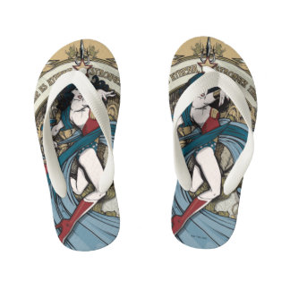 Wonder Woman Art Nouveau Panel Kid's Jandals