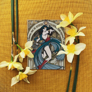Wonder Woman Art Nouveau Panel Postcard