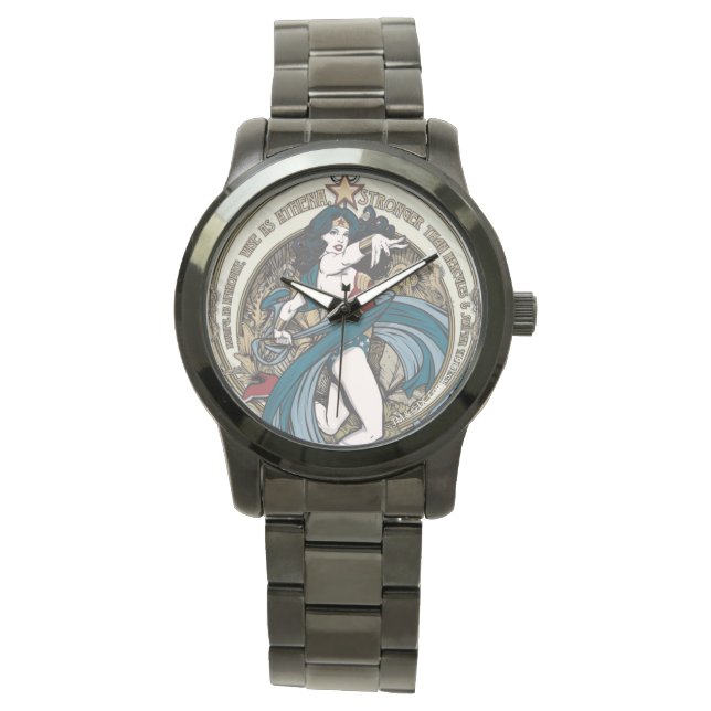 Wonder Woman Art Nouveau Panel Watch (Front)
