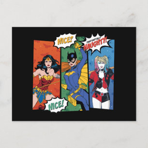 Wonder Woman, Batgirl, & Harley Quinn Holiday Postcard