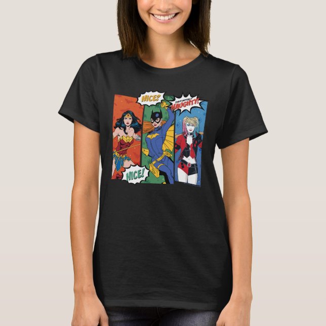 Wonder Woman, Batgirl, & Harley Quinn Holiday T-Shirt (Front)
