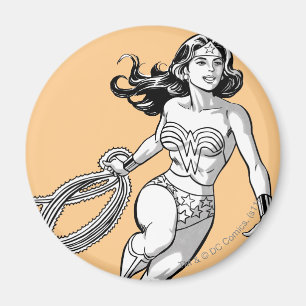 Wonder Woman Black & White Lasso Magnet