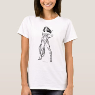 Wonder Woman Black & White Pose T-Shirt