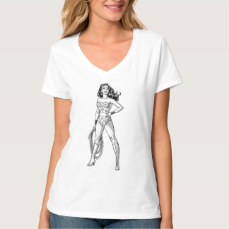 Wonder Woman Black & White Pose T-Shirt