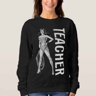 Wonder Woman Black & White Pose Teacher Sweatshirt