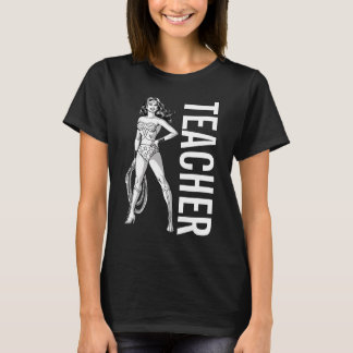 Wonder Woman Black & White Pose Teacher T-Shirt