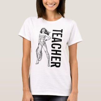 Wonder Woman Black & White Pose Teacher T-Shirt