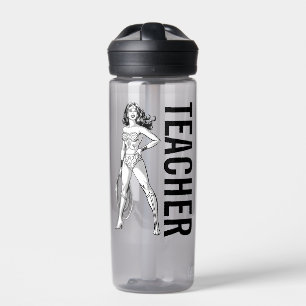 Wonder Woman Black & White Pose Water Bottle