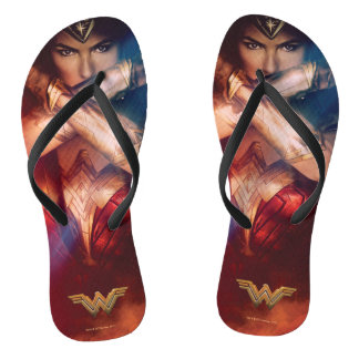 Wonder Woman Blocking With Bracelets Jandals