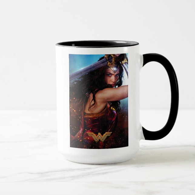Wonder Woman Blocking With Sword Mug (Right)