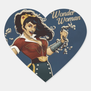 Wonder Woman Bombshell Heart Sticker