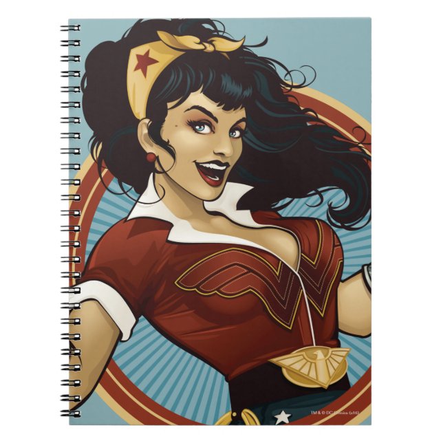 Wonder Woman Bombshell Name Graphic Spiral Notebook (Front)