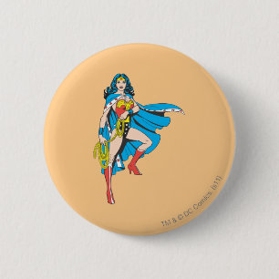 Wonder Woman Cape 6 Cm Round Badge