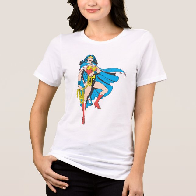 Wonder Woman Cape Tri-Blend Shirt (Front)