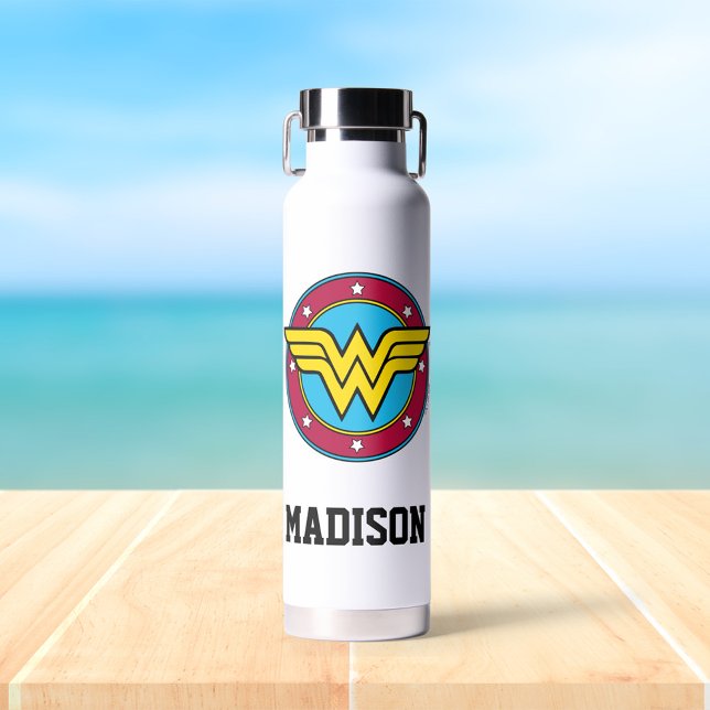 Wonder Woman | Circle | Add Your Name Water Bottle (Creator Uploaded)