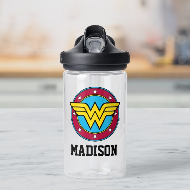 Wonder Woman | Circle | Add Your Name Water Bottle (Creator Uploaded)