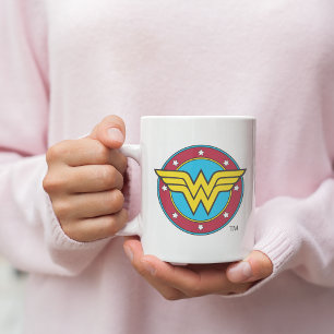 Wonder Woman Circle & Stars Logo Coffee Mug