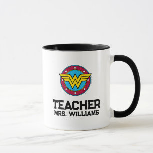 Wonder Woman   Circle & Stars Logo Mug