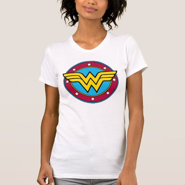 Wonder Woman | Circle & Stars Logo T-Shirt (Front)