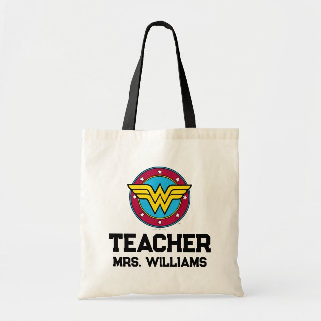 Wonder Woman | Circle & Stars Logo Tote Bag (Front)
