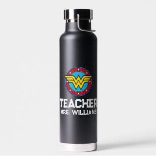 Wonder Woman   Circle & Stars Logo Water Bottle