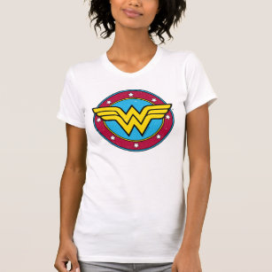 Wonder Woman   Circle & Stars Vintage Logo T-Shirt