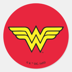 Wonder Woman   Classic Logo Round Sticker