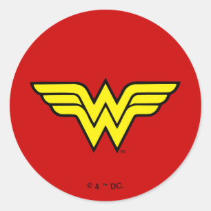 Wonder Woman   Classic Logo Round Sticker