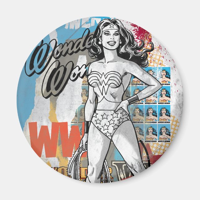 Wonder Woman Collage 2 Magnet (Front)