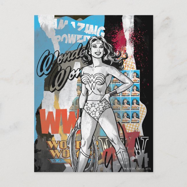 Wonder Woman Collage 2 Postcard (Front)