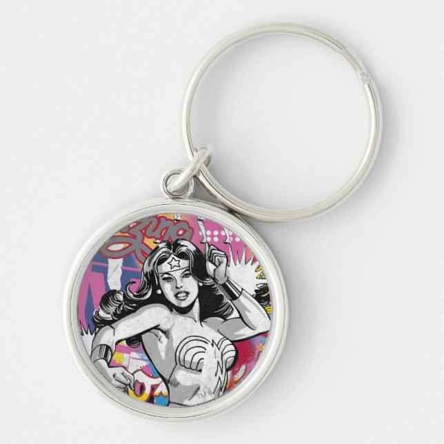 Wonder Woman Collage 3 Key Ring (Front)