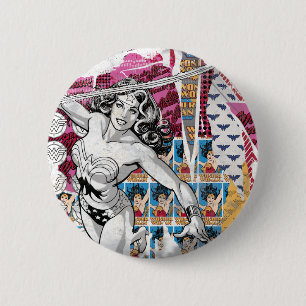 Wonder Woman Collage 5 6 Cm Round Badge