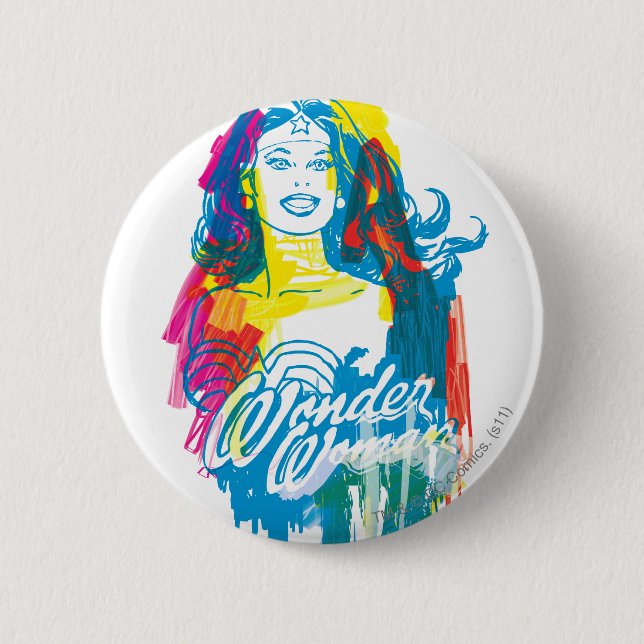 Wonder Woman Colourful 1 6 Cm Round Badge (Front)