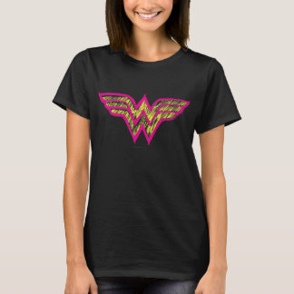 Wonder Woman Colourful Pink and Yellow Logo T-Shirt