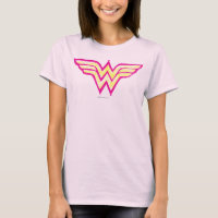 Wonder Woman Colourful Pink and Yellow Logo