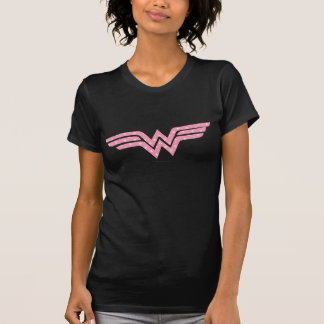 Wonder Woman Colourful Pink Floral Logo T-Shirt
