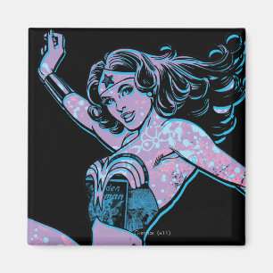 Wonder Woman Colourful Pose Magnet