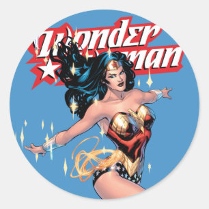 Wonder Woman Comic Cover Classic Round Sticker