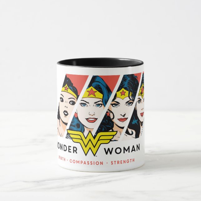 Wonder Woman Comic Evolution Graphic Mug (Center)