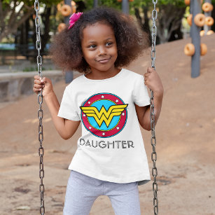 Wonder Woman   Custom Circle & Stars Logo T-Shirt
