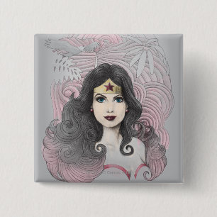 Wonder Woman Eagle and Trees 15 Cm Square Badge