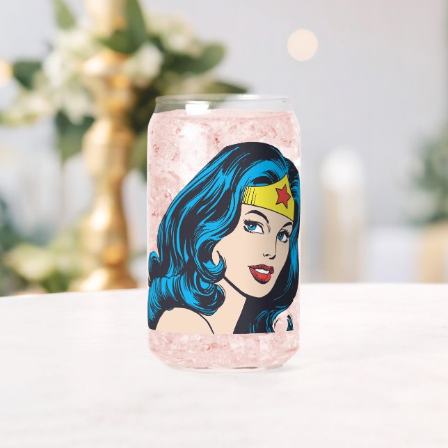 Wonder Woman Face Can Glass (Insitu (Wedding))