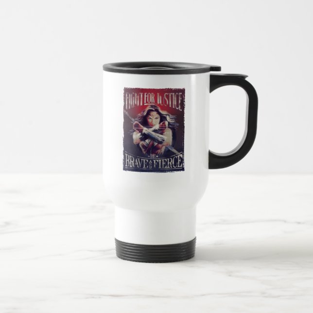 Wonder Woman Fight For Justice Travel Mug (Right)