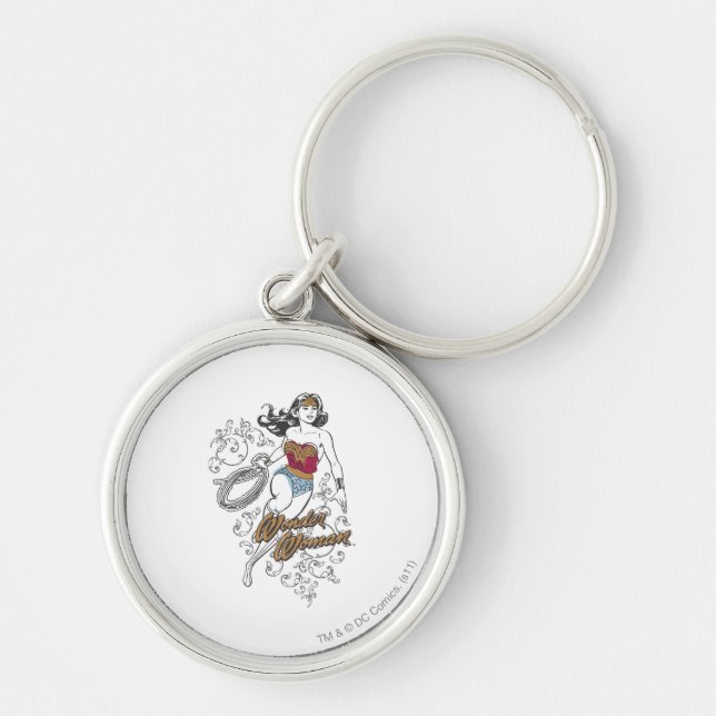 Wonder Woman Flourish Key Ring (Front)
