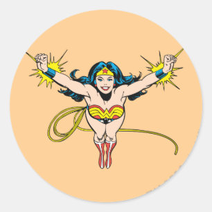 Wonder Woman Fly Forward Classic Round Sticker